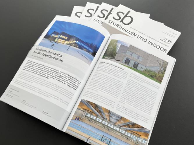 Sporthalle Schönberg in der sb Fachzeitschrift
